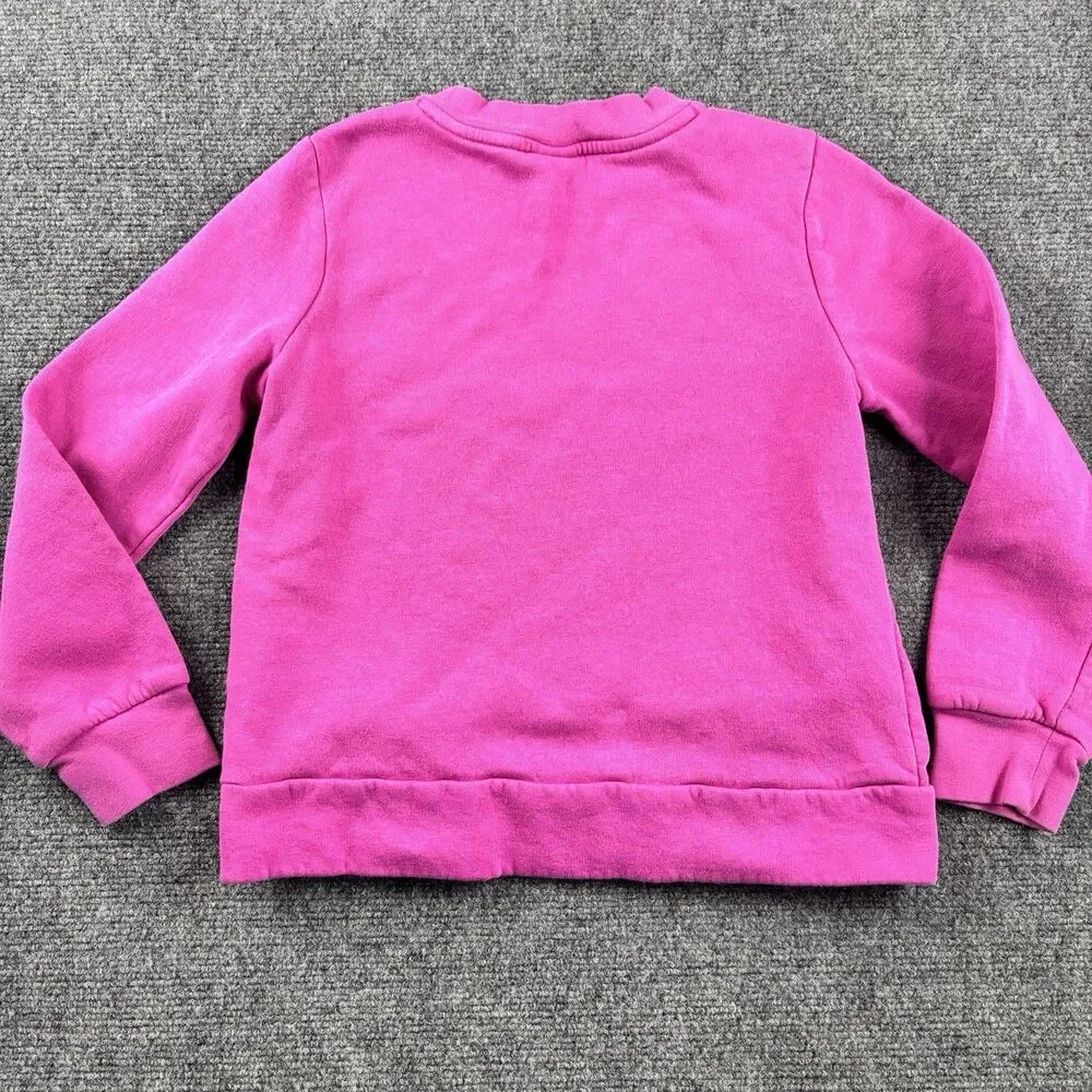 GAP Kids Sweatshirt M 8 Pink Palm Tree Graphic Crew Neck Magenta